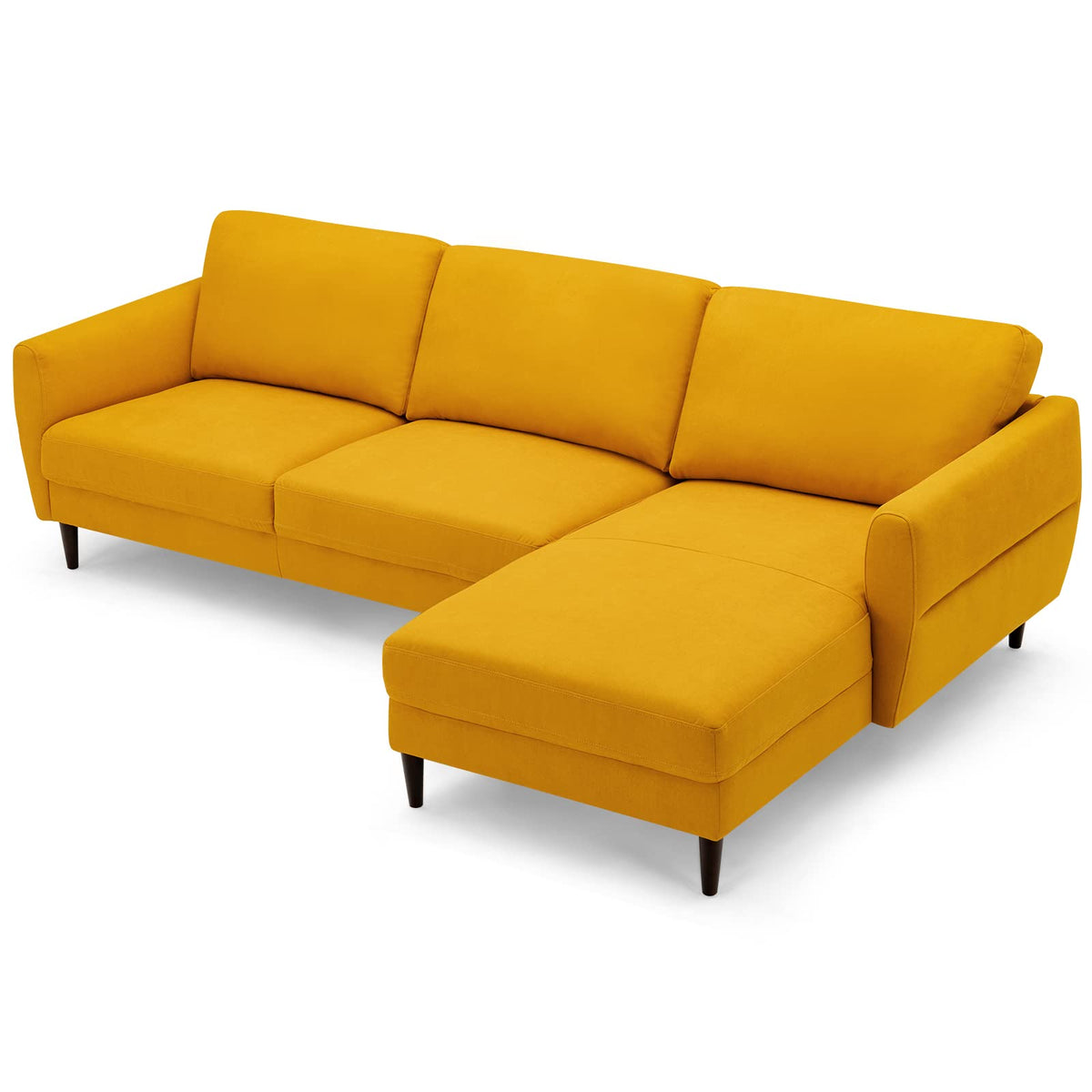 Goflame Sectional Sofa Couch Set, 3-Seat Sofa