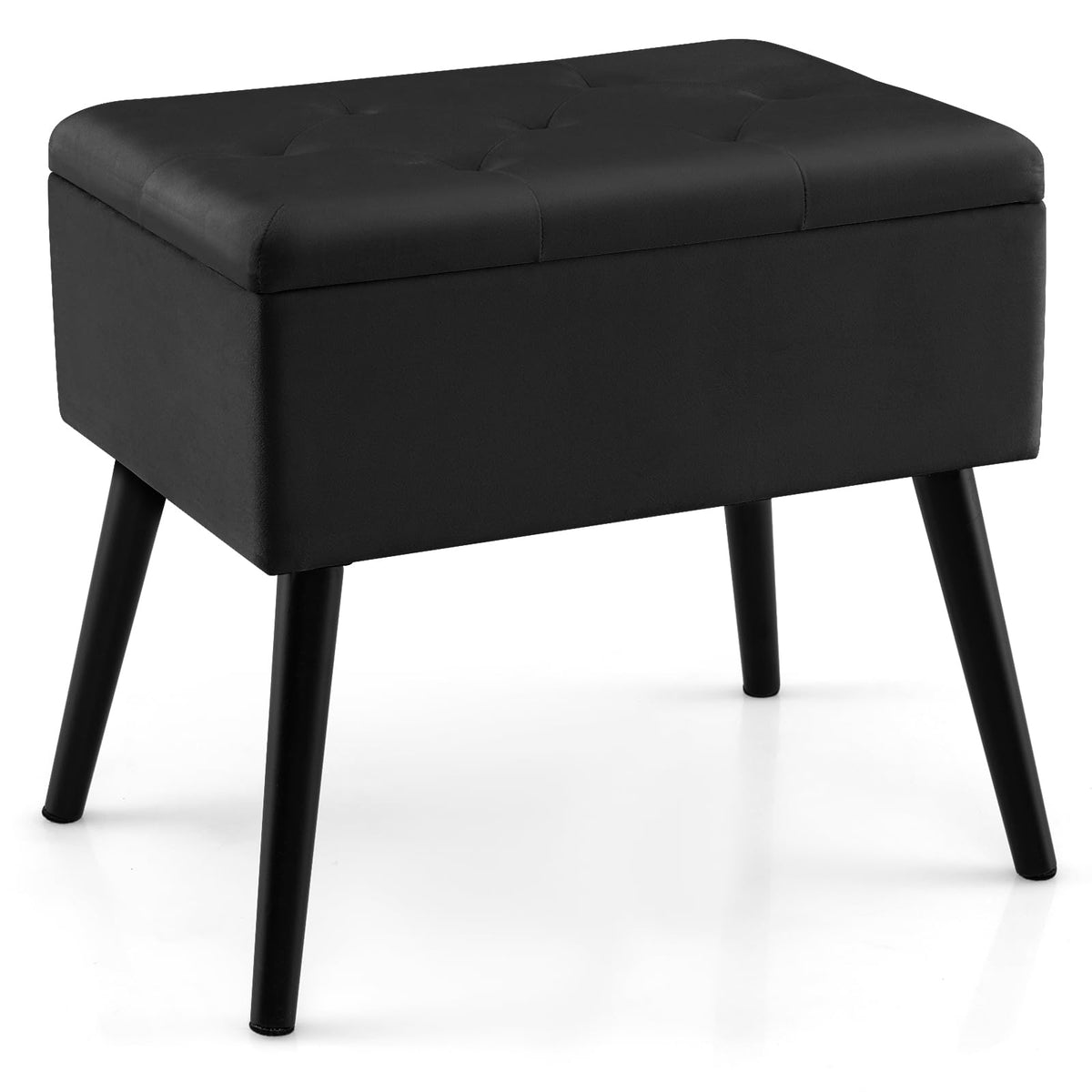 Goflame 20" Ottoman with Storage - Set of 1/2 Makeup Vanity Bench with Flip Top Storage