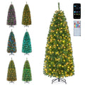 GOFLAME 6.3FT/7.5FT Pre-lit Pencil Christmas Tree with Remote & APP Control