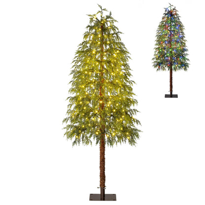 GOFLAME 6FT Pre-lit Artificial Christmas Tree Seasonal Cypress Tree