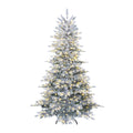 GOFLAME 6FT/7FT Pre-lit Christmas Tree | Snow Flocked Artificial Xmas Tree
