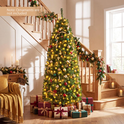 GOFLAME 6.3FT/7.5FT Pre-lit Pencil Christmas Tree with Remote & APP Control