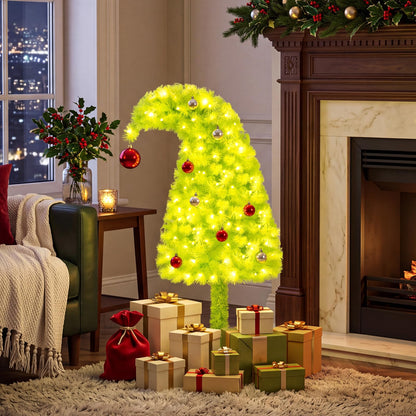 GOFLAME 3FT Pre-lit Whimsical Christmas Tree | Bendable Artificial Xmas Tree