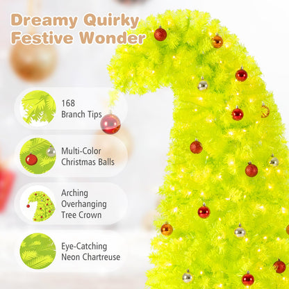 GOFLAME 3FT Pre-lit Whimsical Christmas Tree | Bendable Artificial Xmas Tree