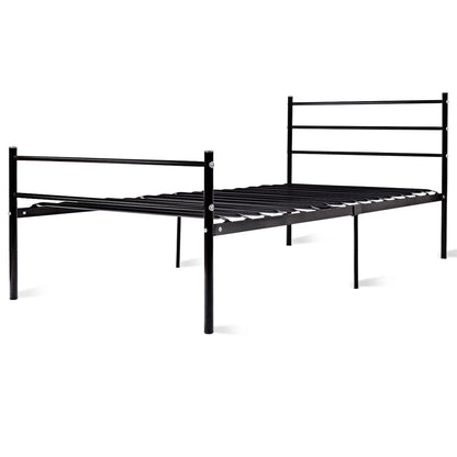 Goflame Twin Size Platform Bed with Headboard and Footboard