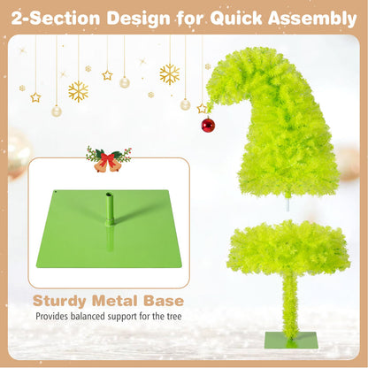 GOFLAME 3FT Pre-lit Whimsical Christmas Tree | Bendable Artificial Xmas Tree