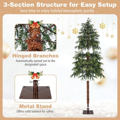 GOFLAME 6FT Pre-lit Artificial Christmas Tree Seasonal Cypress Tree