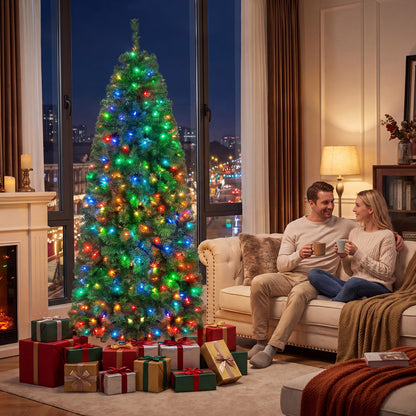 GOFLAME 6.3FT/7.5FT Pre-lit Pencil Christmas Tree with Remote & APP Control