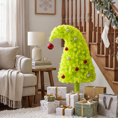 GOFLAME 3FT Pre-lit Whimsical Christmas Tree | Bendable Artificial Xmas Tree