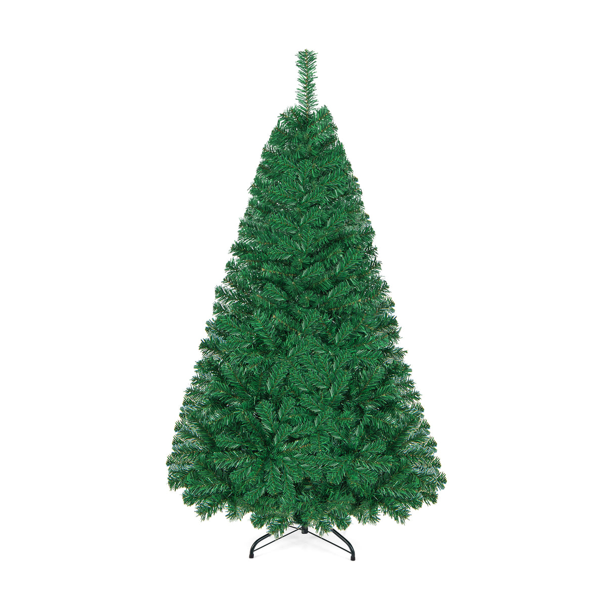 5FT PVC Artificial Green Christmas Tree Home Holiday Décor with Metal Stand 350 Branches Holiday Indoor Decoration