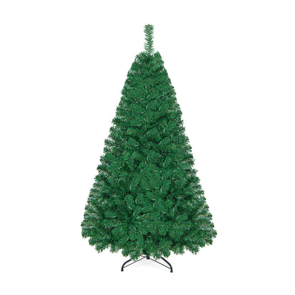 5FT PVC Artificial Green Christmas Tree Home Holiday Décor with Metal Stand 350 Branches Holiday Indoor Decoration