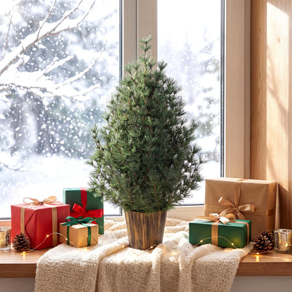 GOFLAME 3FT Mini Christmas Tree | Tabletop Xmas Tree with Vintage Pot