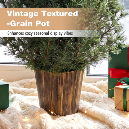 GOFLAME 3FT Mini Christmas Tree | Tabletop Xmas Tree with Vintage Pot