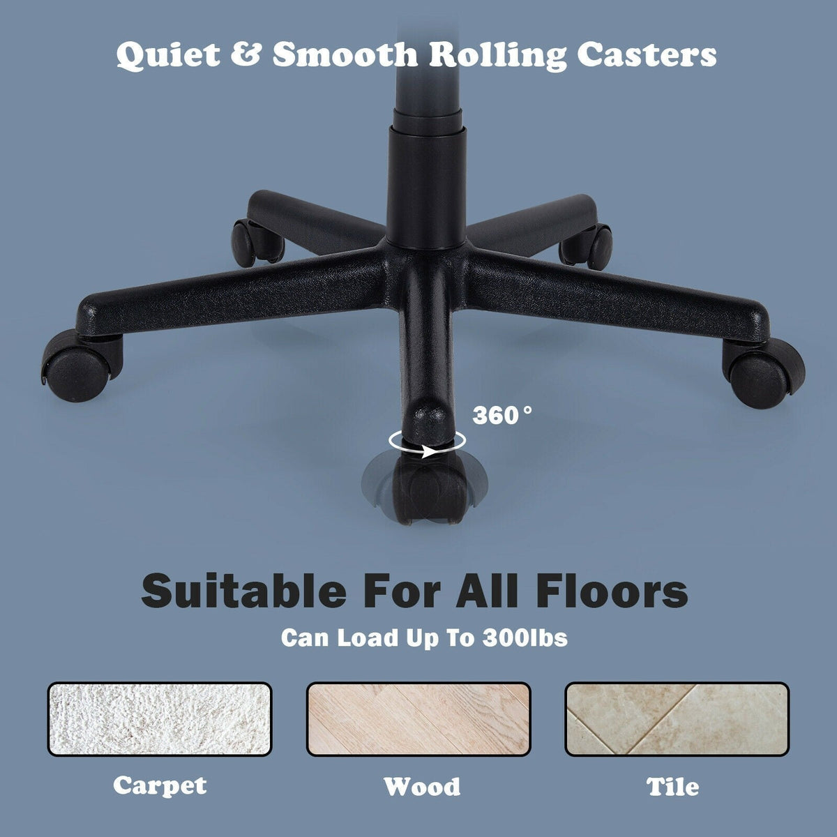 Mesh Office Chair, Mid Back Computer Desk Chair, Ergonomic Executive Chair