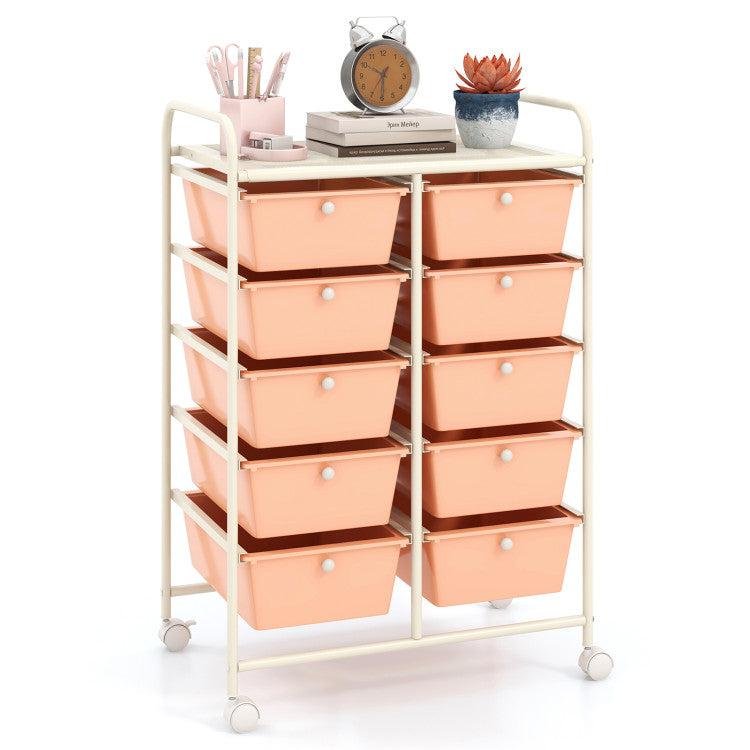Goflame 10 Drawers Rolling Cart, Classroom Organizers