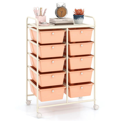 Goflame 10 Drawers Rolling Cart, Classroom Organizers