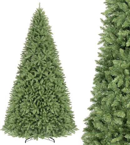 GOFLAME Artificial Christmas Tree with Folding Metal Stand Green