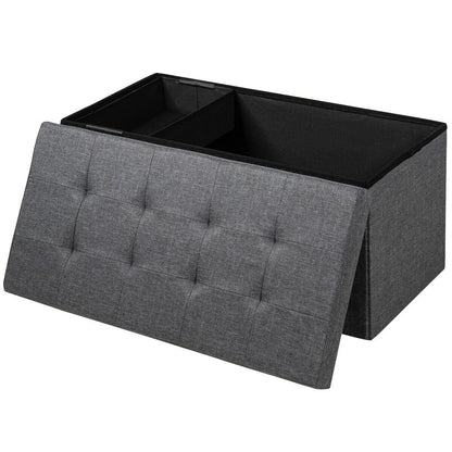 Storage Ottoman Footrest 31.5 Inch Fold-able Toy Organizers