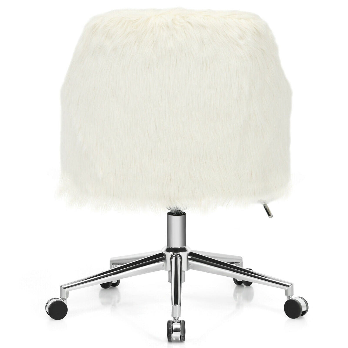 Fluffy Faux Fur Vanity Chair - Goflame