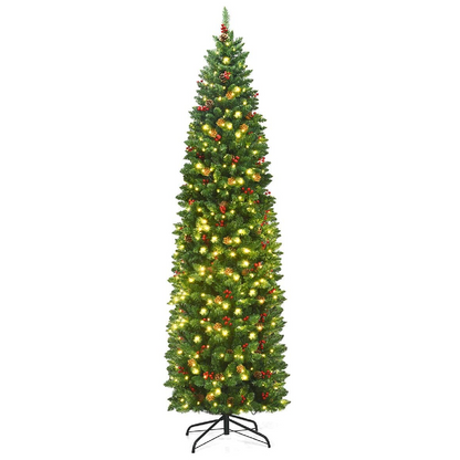 Goflame Pre-Lit Pencil Christmas Tree