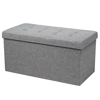 Storage Ottoman Footrest 31.5 Inch Fold-able Toy Organizers