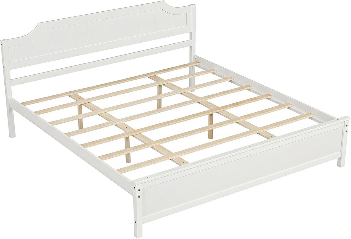 Goflame Queen/Twin/King/Full Size Wooden Bed Frame with Headboard