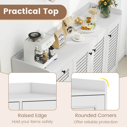 63” Buffet Cabinet with Storage, Large Sideboard with 3 Doors & 3 Drawers
