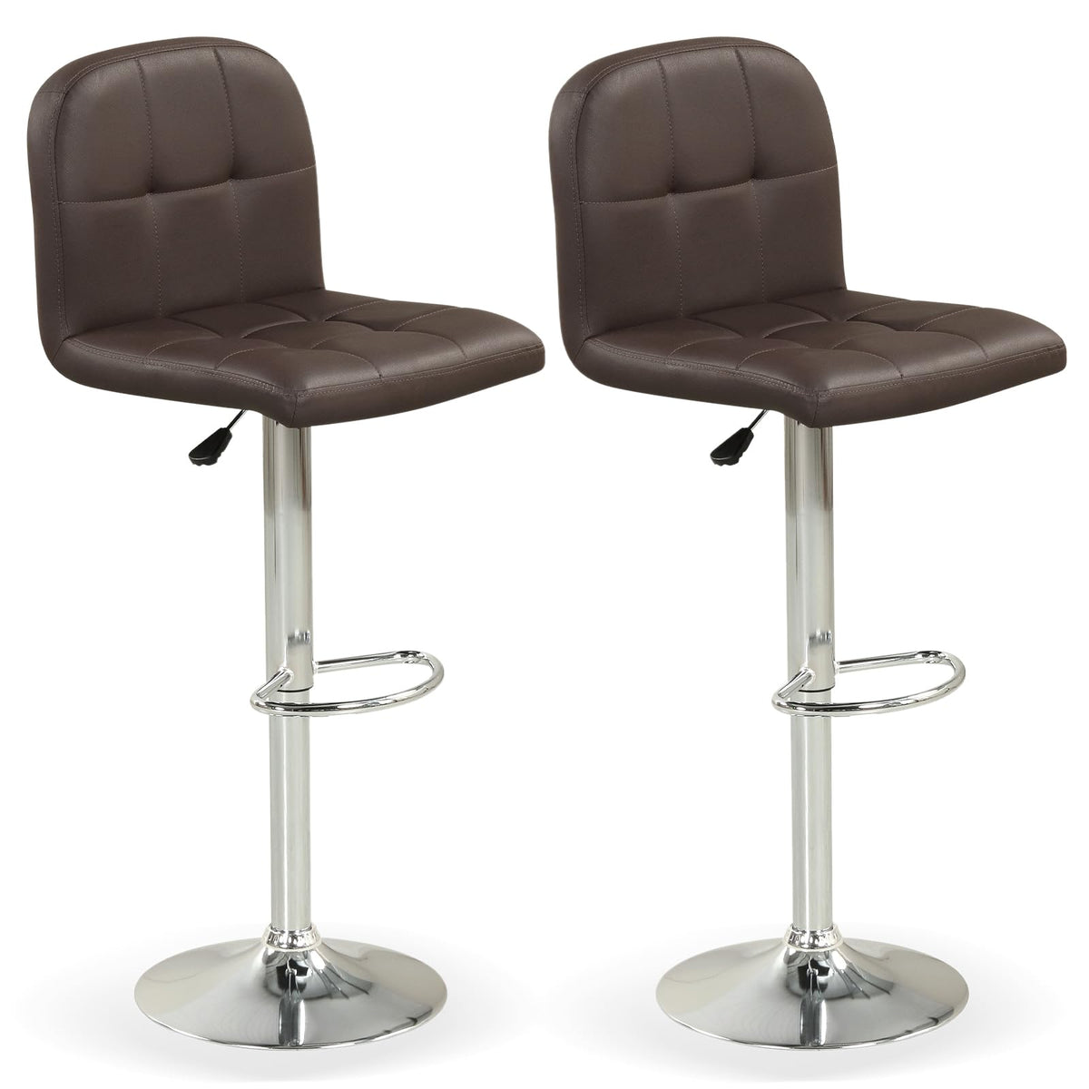Goflame Height Adjustable Bar Chairs with Back & Footrest Set of 2/4