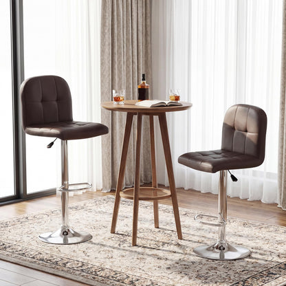 Goflame Height Adjustable Bar Chairs with Back & Footrest Set of 2/4