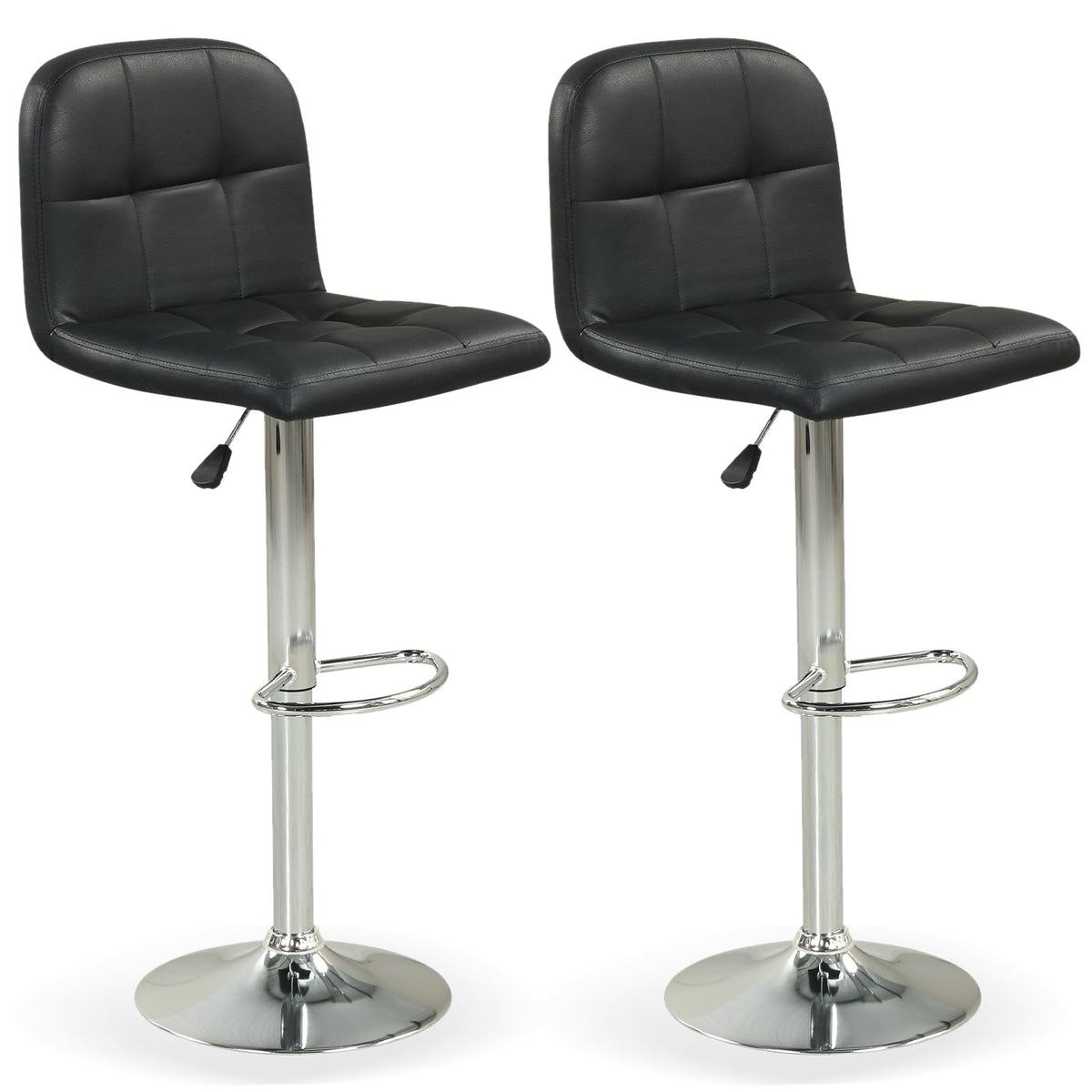 Goflame Height Adjustable Bar Chairs with Back & Footrest Set of 2/4