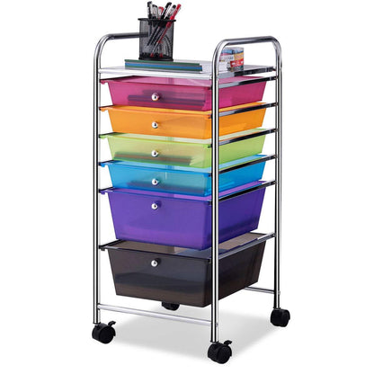 Goflame 6 Storage Drawer Cart Rolling Organizer Cart for Tools