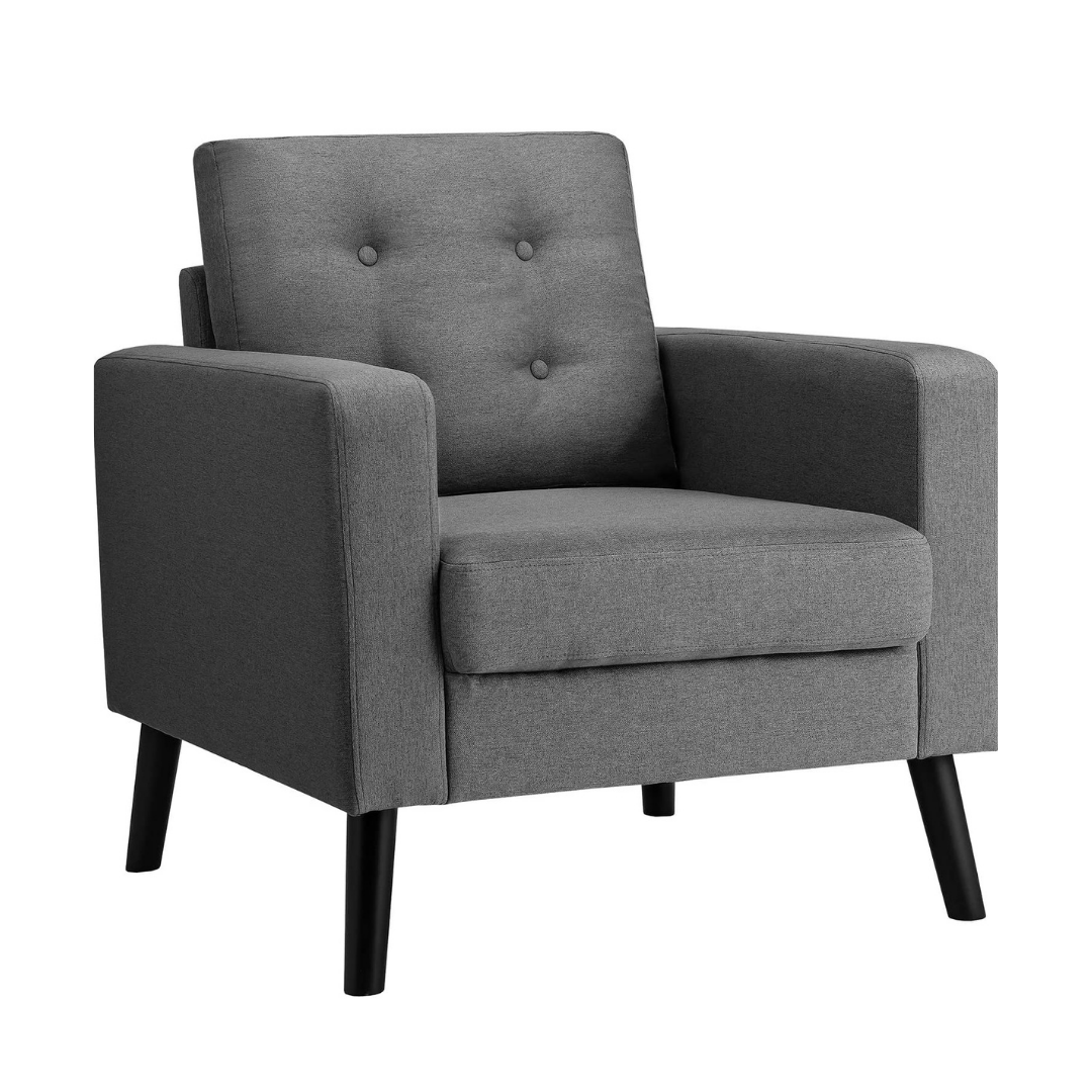 Goflame Modern Accent Chair, Mid-Century Upholstered Armchair Club Chair - Goflameus