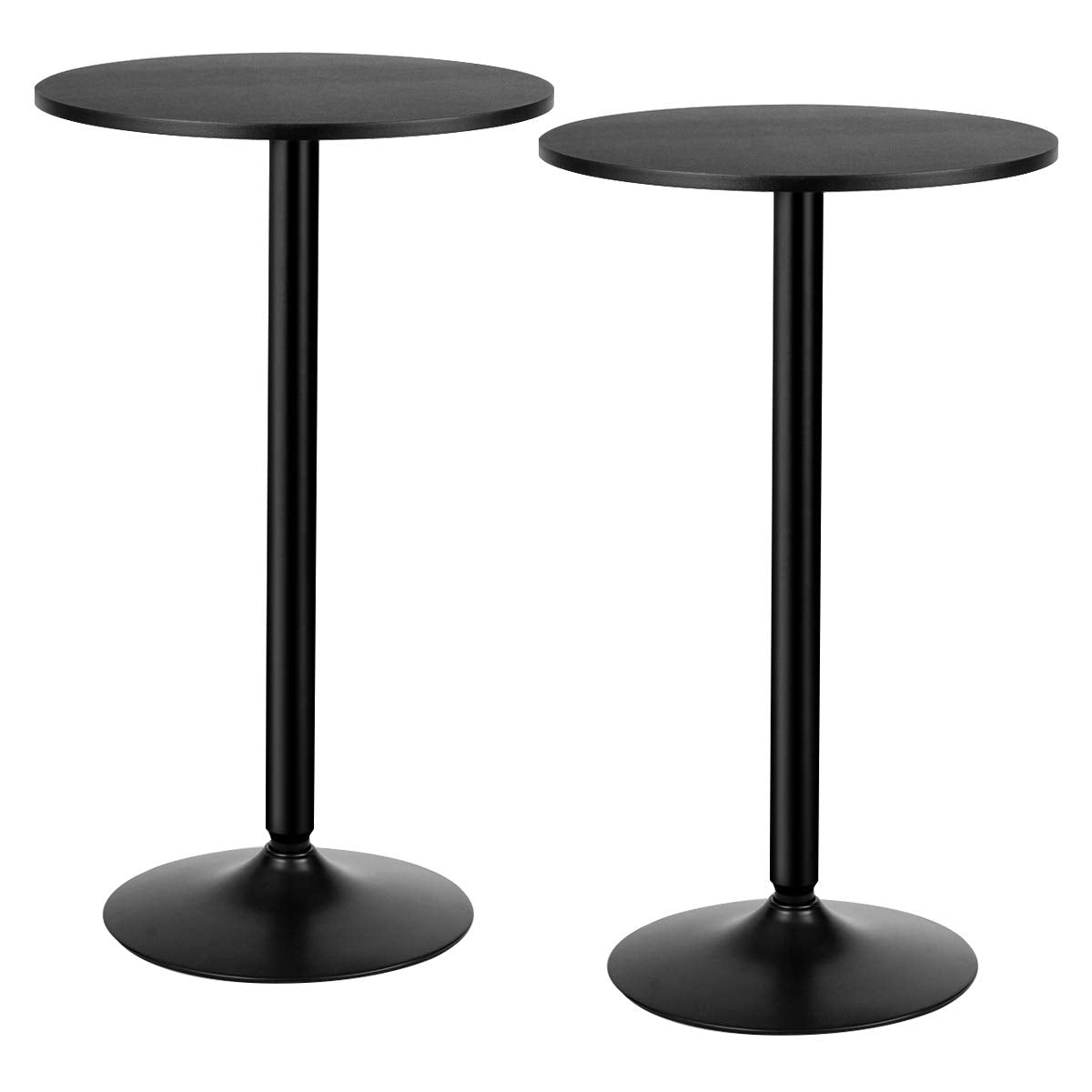 Goflame Pub Bar Table 24-Inch Round Top 40-Inch Height Modern Style