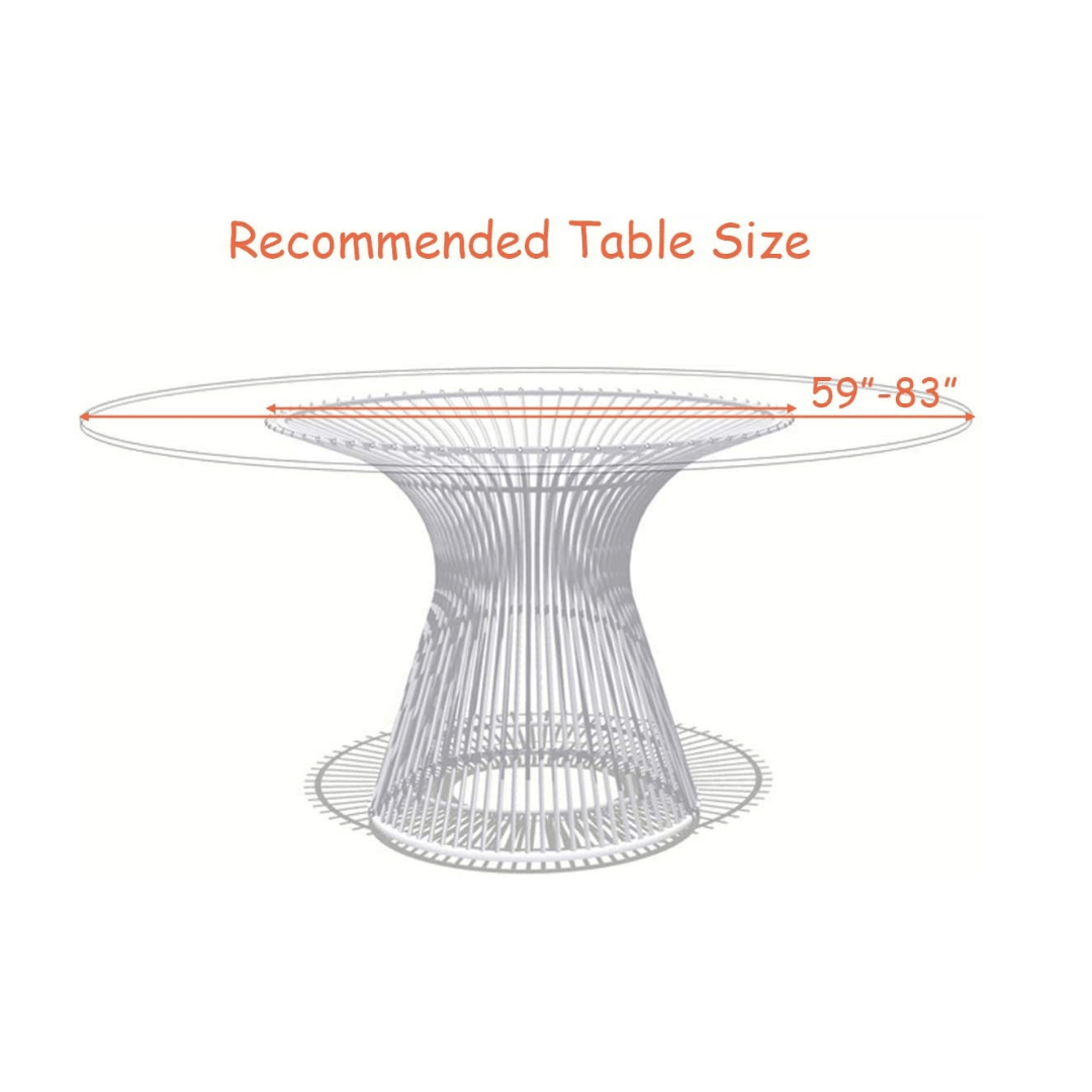 10 Pcs Round White Tablecloth 120-Inch, Premium Polyester Table Cover (White, 120") - Goflameus