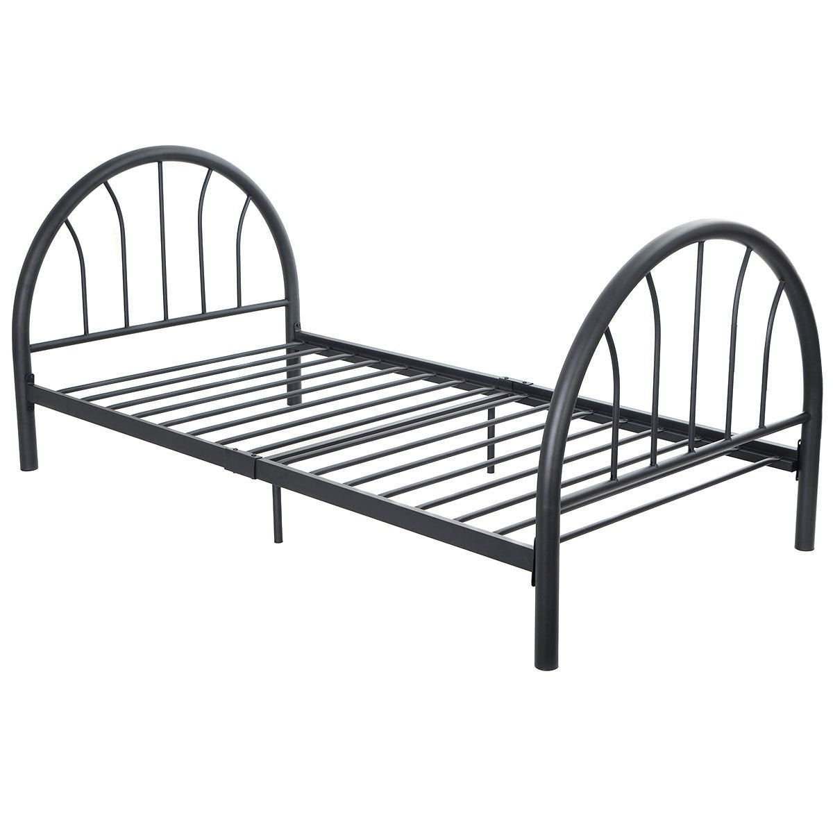 Goflame 83" x 42" x 35" Metal Bed Platform Frame Twin Size Bedroom Home Furniture