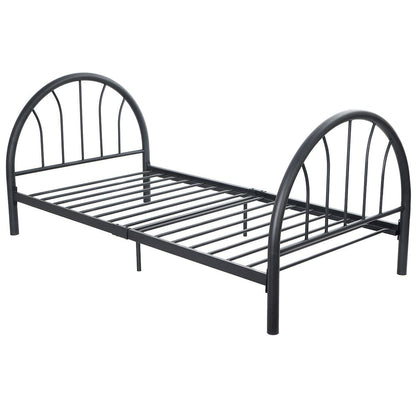 Goflame 83" x 42" x 35" Metal Bed Platform Frame Twin Size Bedroom Home Furniture