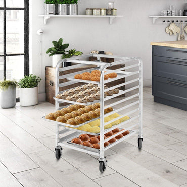 10 Tier Aluminum Bakery Rack Home Commercial Kitchen Bun Pan - Goflameus