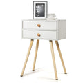 Goflame Nightstand W/2 Drawers for Bedroom