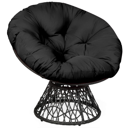 Goflame Rattan Round Papasan Chair
