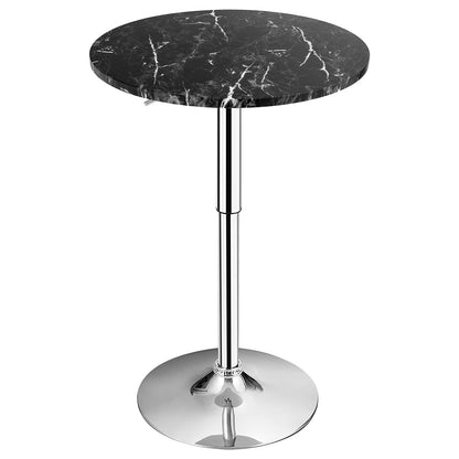 Goflame Round Pub Table Height Adjustable, 360 Degree Swivel Cocktail Pub Table, Office Bar Table
