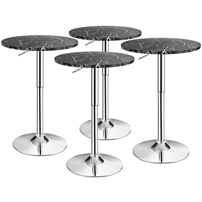 Goflame Round Pub Table Height Adjustable, 360 Degree Swivel Cocktail Pub Table, Office Bar Table