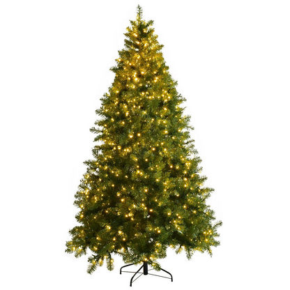 Goflame Pre-Lit Christmas Tree Artificial PVC with 700 LED Lights and Solid Metal Legs (7ft) - GoflameUS