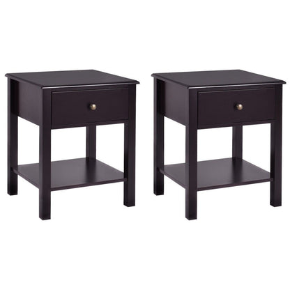 Goflame Nightstand W/Drawer and Shelf, Stable Frame Storage Cabinet