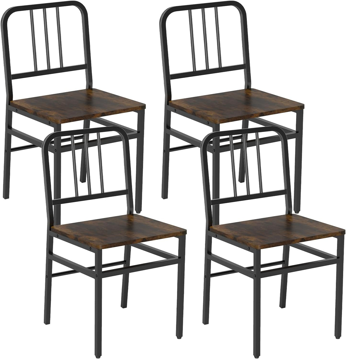 Goflame Metal Dining Chairs Set of 4 & Modern Kitchen Chairs