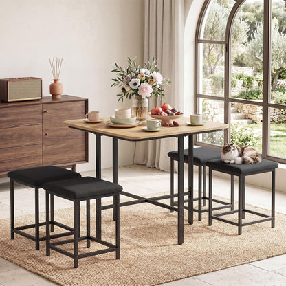 Goflame Space-Saving Kitchen Table and Chairs Set for 4
