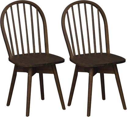Goflame Windsor Dining Chairs Set of 2/4 Farmhouse Swivel Kitchen Chairs with Spindle Back