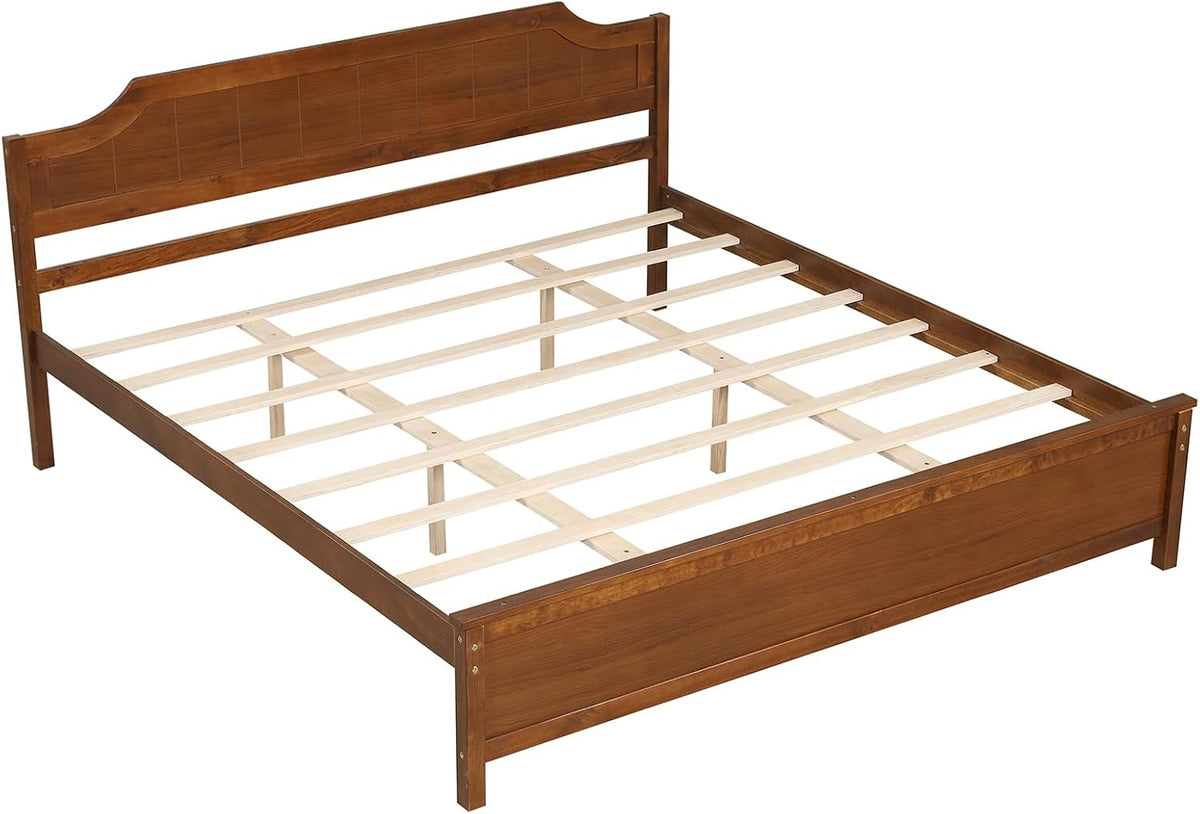 Goflame Queen/Twin/King/Full Size Wooden Bed Frame with Headboard
