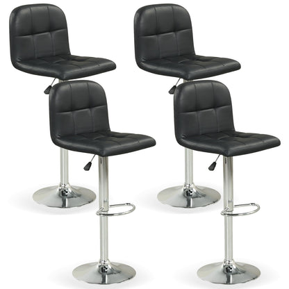 Goflame Height Adjustable Bar Chairs with Back & Footrest Set of 2/4