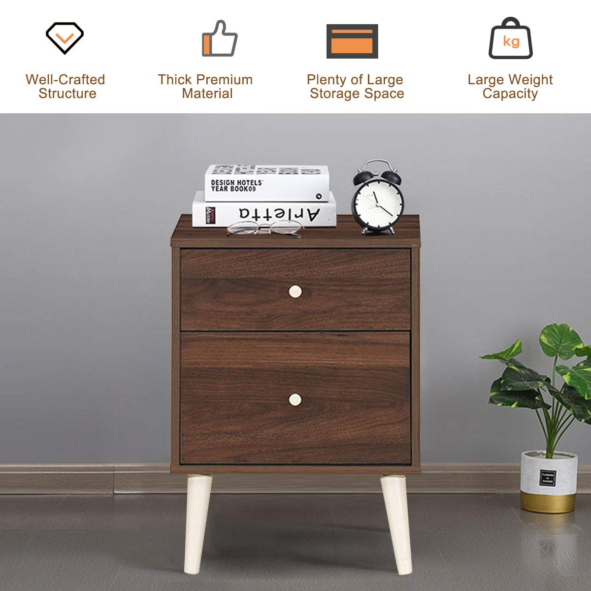 Goflame Hallway Storage Cabinet Organizer Beside End Table