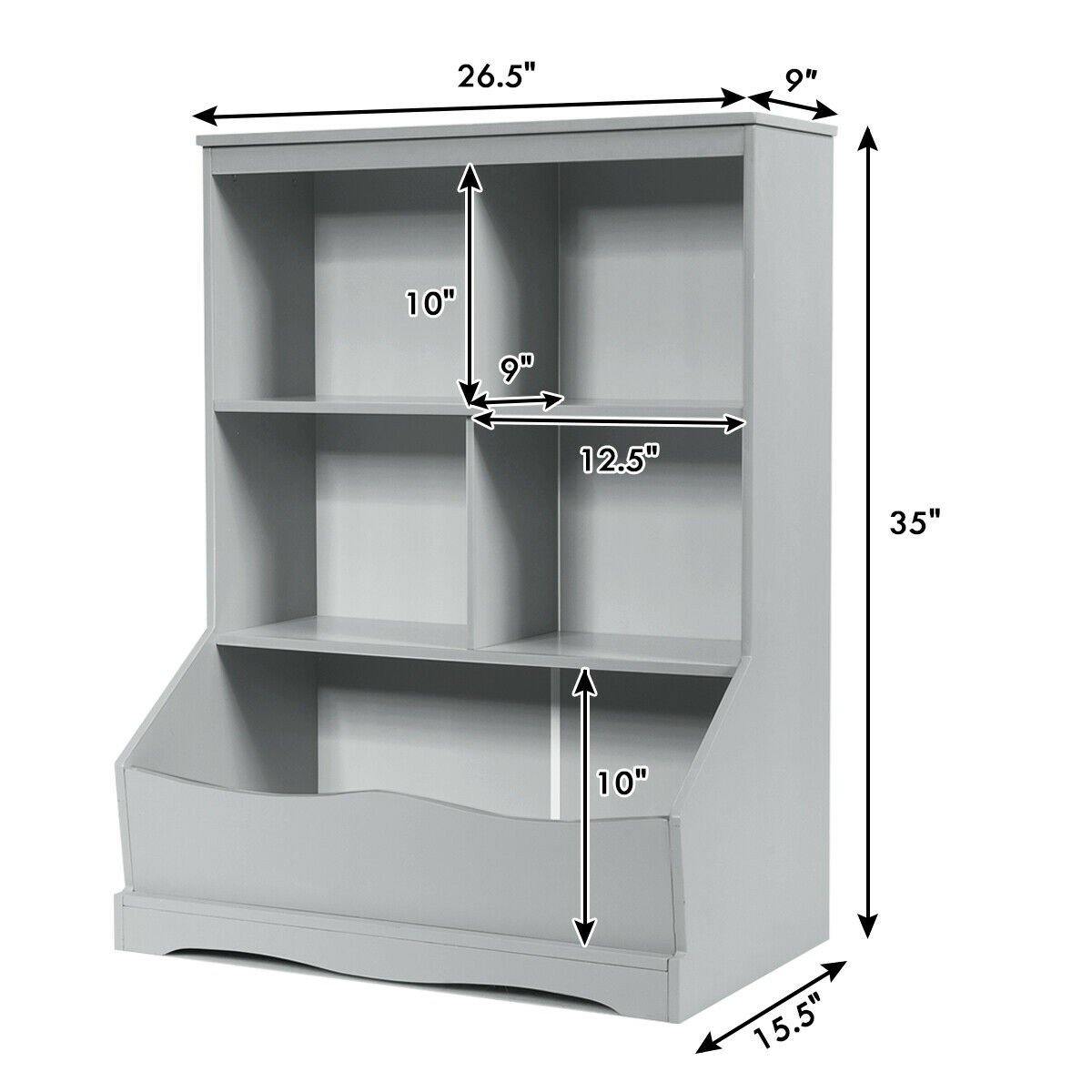 3 Shelf 4 Cube Units, Storage Bins Cubbies for Kids????? Collections - Goflameus
